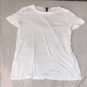 🧡Forever 21 white striped tee